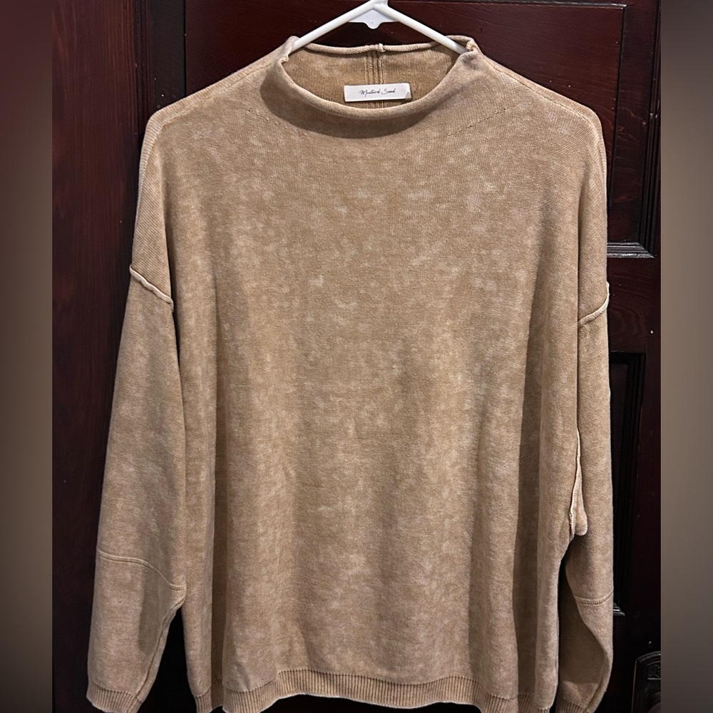 Mustard Seed Baggy Tan Lightweight Sweater size Small